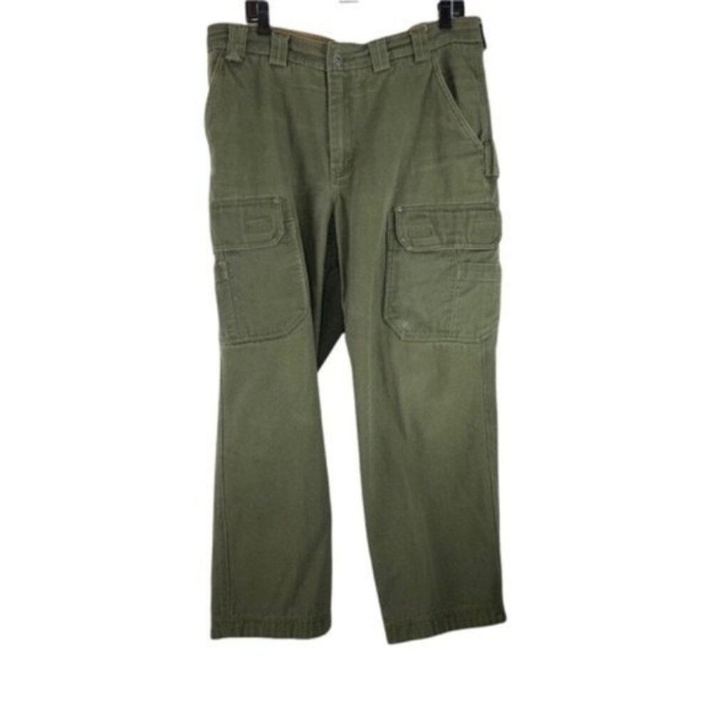 37x27”  GREEN Duluth Trading Green Fire Hose Cargo Pants